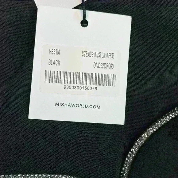 The Misha Hestia Mini Dress in Black Size Medium - Picture 12 of 16